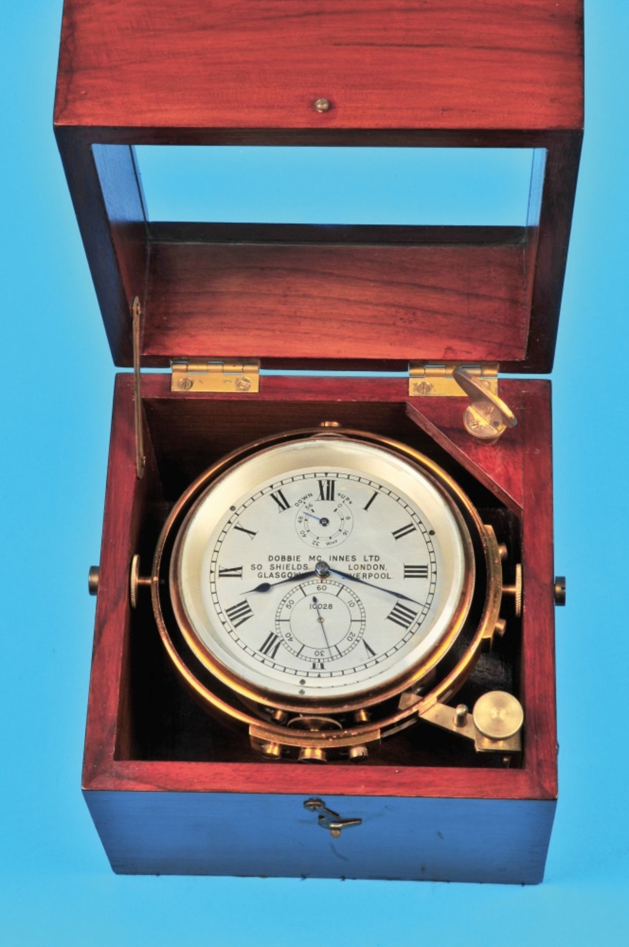 Marine-Chronometer Dobbie Mc Innes Ltd, Nr. 10028, South Shields, London, Glasgow, Liverpool,