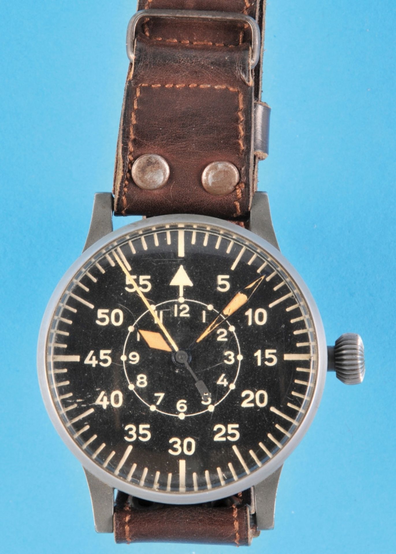 Large pilot's wristwatch with central second hand, Laco (Lacher & Co.Pforzheim),