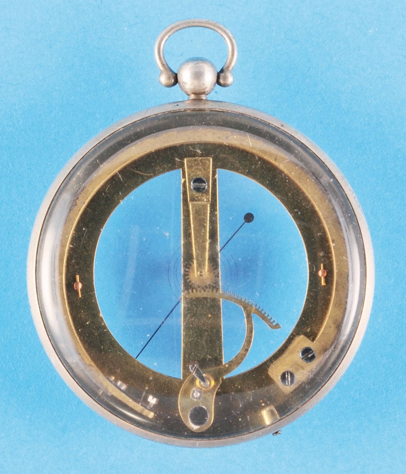 Thermometer in pocket watch shape with original case, sign. Johann Holtzmann  - Bild 2 aus 2