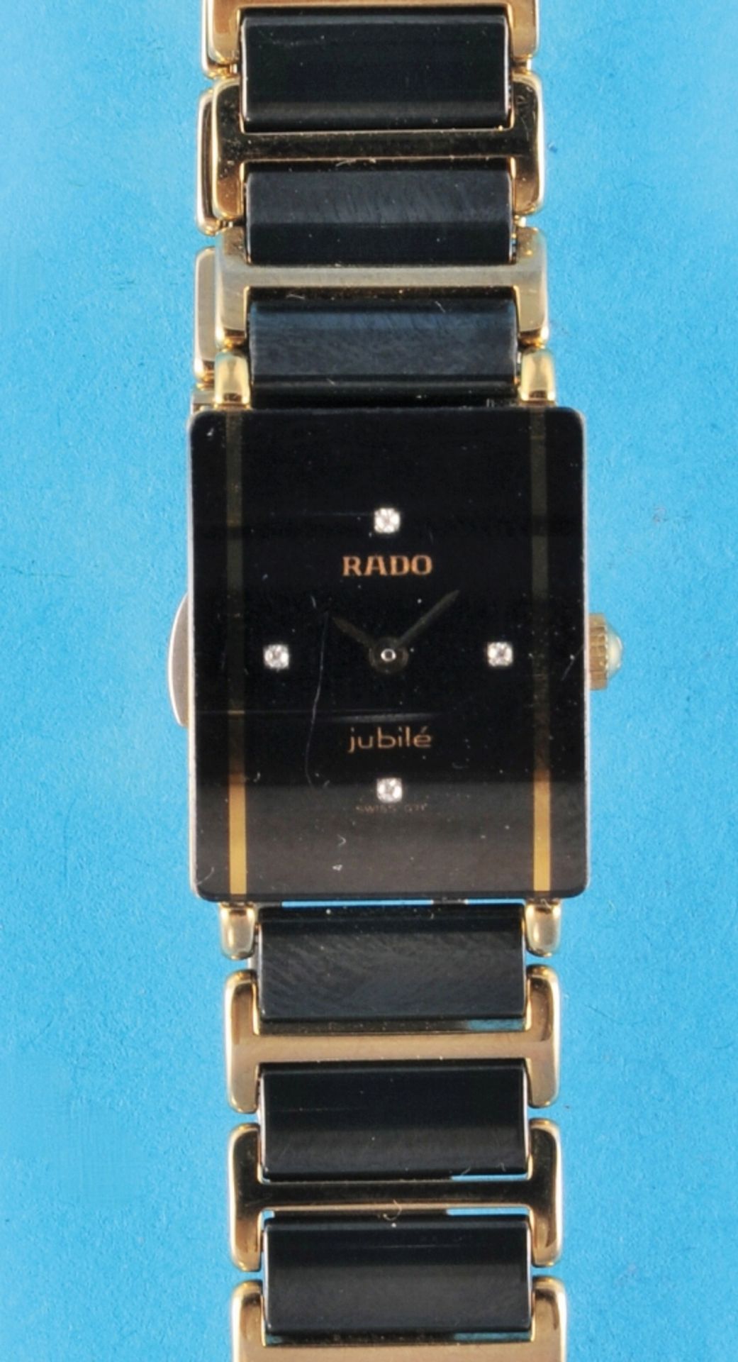Rado Diastar Jubilé Ceramic Ladies Quartz Wristwatch with 4 Jewelled Stones as Hour Indication
