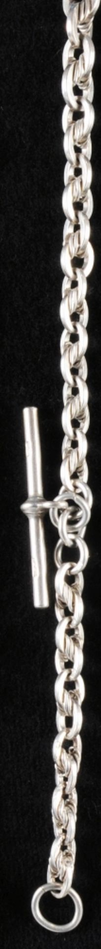 Silver Pocket Watch Chain with Toggle