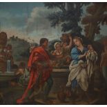 Eliezer and Rebecca at the well, Italian painter of the eighteenth century.