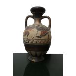 Reproduction of the Panathenaic amphora with two handles