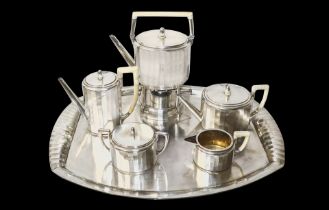 Gebrüder Friedländer - Important and very precious silver tea set
