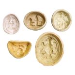 Group of 5 molds for mustard