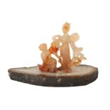 Couple of little girls in carnelian