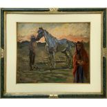 Alessandro Milesi (Venezia 1856-Venezia 1945) - Horse with characters