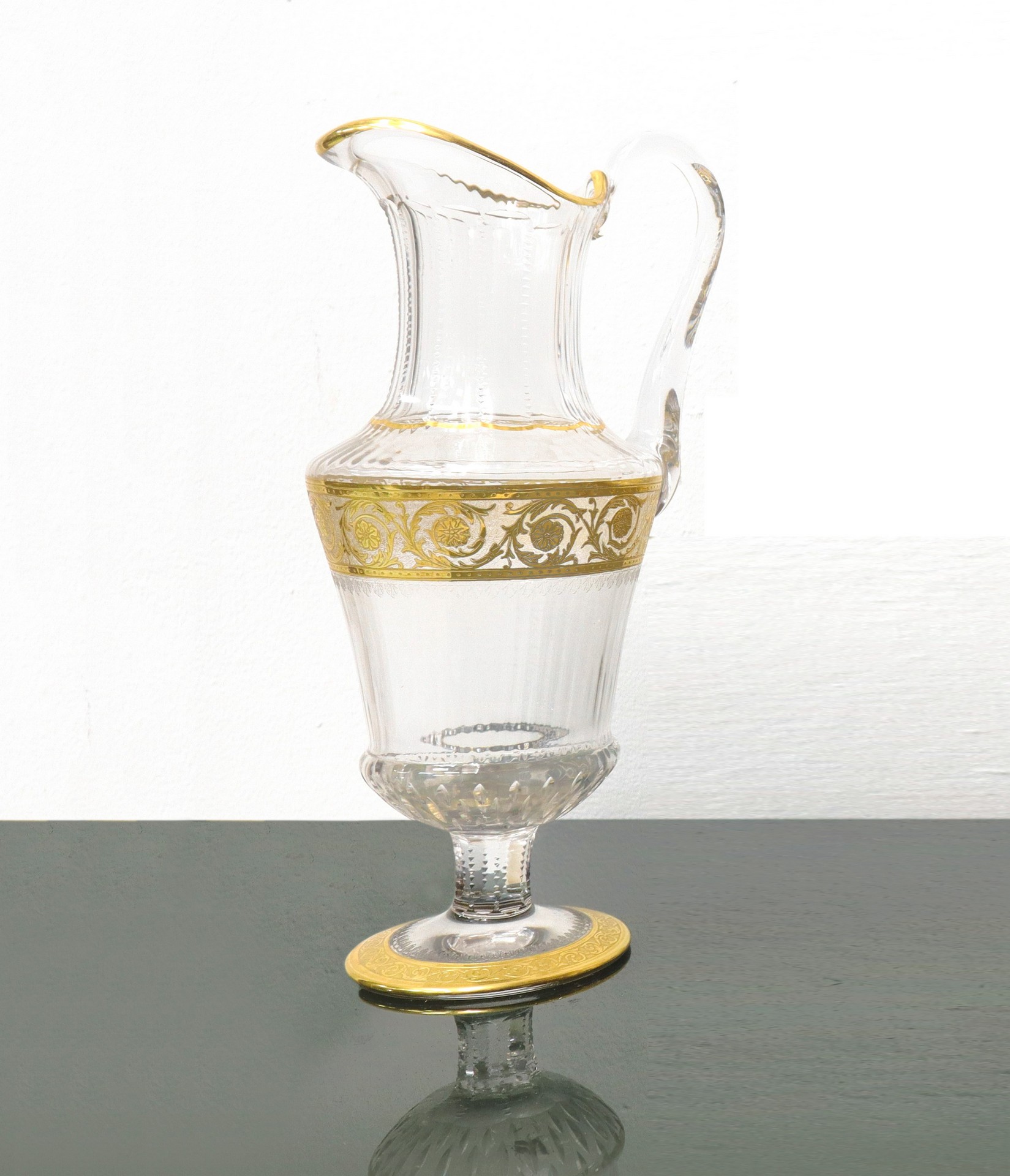 St.Louis - Set of 48 glasses and bottles, 'THISTLE GOLD' decoration, 20th century - Image 3 of 6