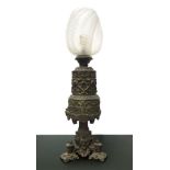 Lamp with embossed decorations, Late 19th Century