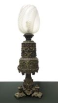 Lamp with embossed decorations, Late 19th Century