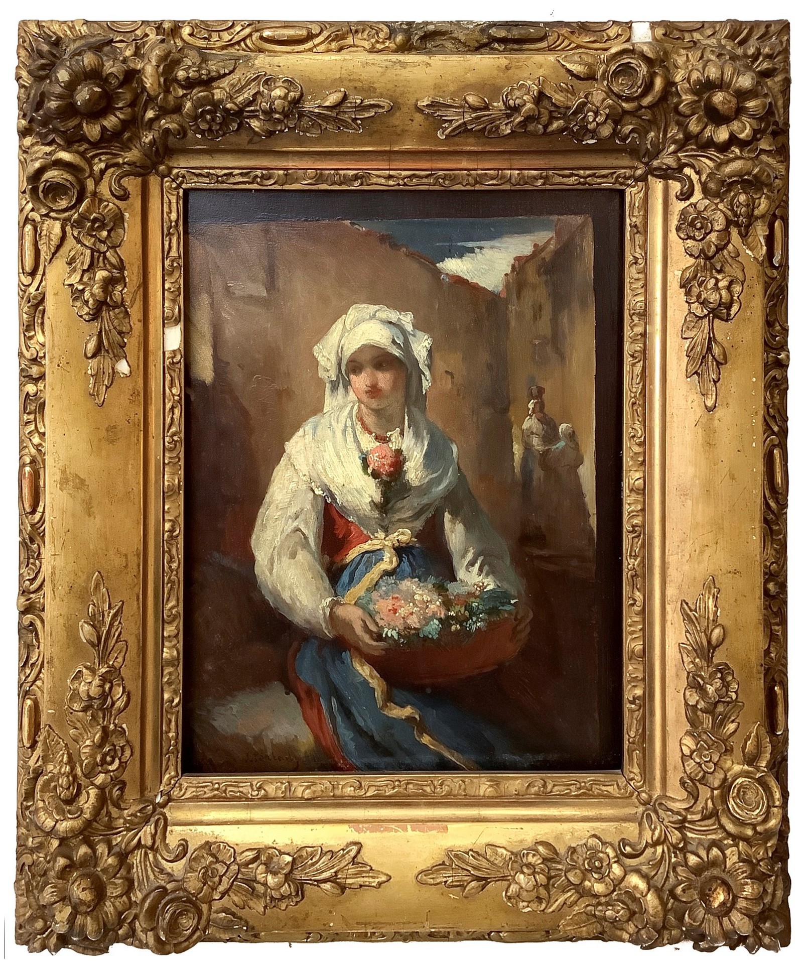 Jean-François Portaels (Vilvoorde 3 aprile 1818-Schaerbeek 8 febbraio 1895) - Girl in folk dress w