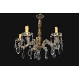 Maria Theresa chandelier with 5 lights in Murano glass., 20th century