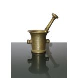 Bronze mortar with pestle, nineteenth century