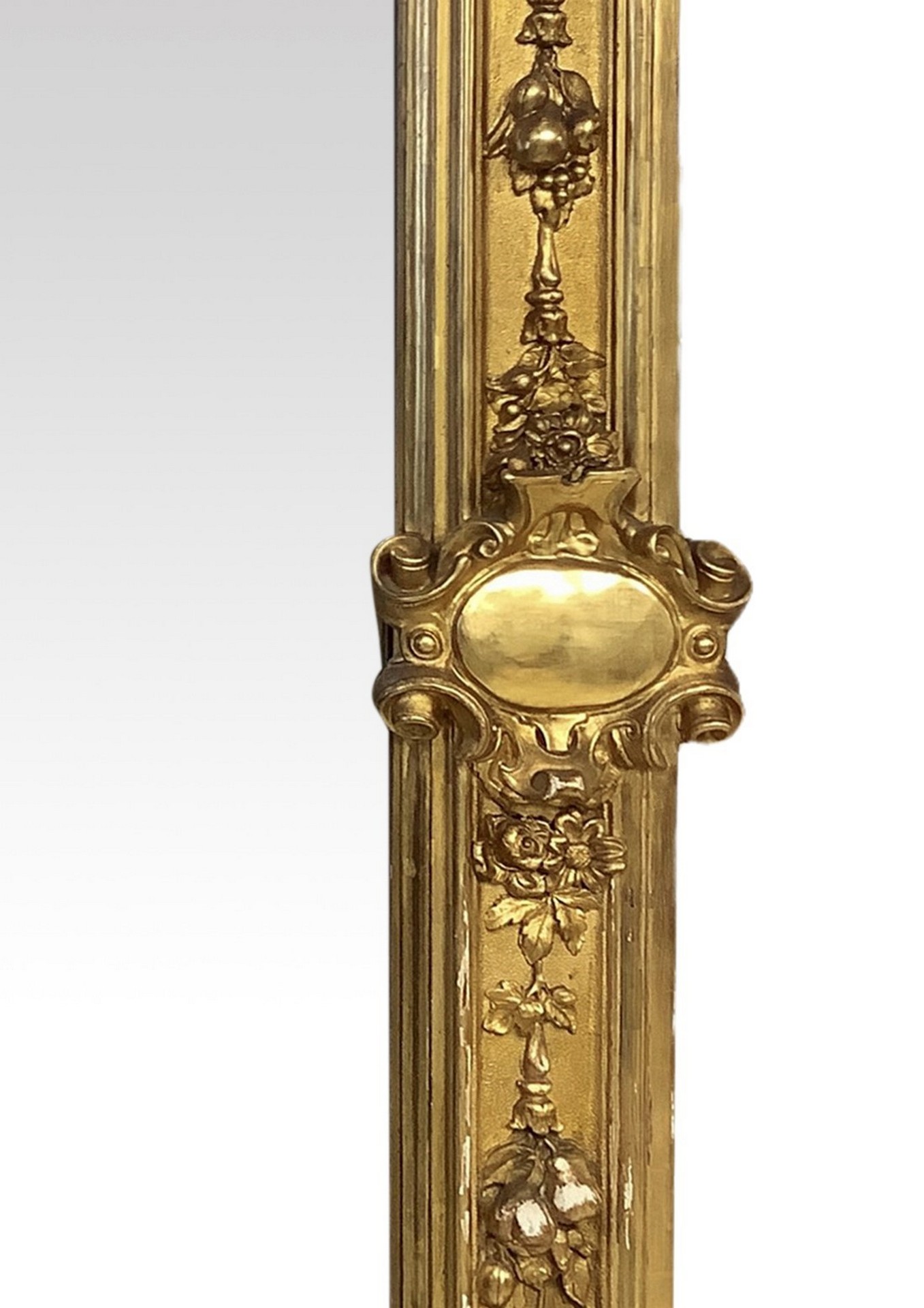 Important mirror in gilded wood with gold leaves, nineteenth century - Bild 5 aus 5