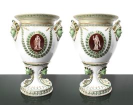 Pair of Justinian vases, Nineteenth century