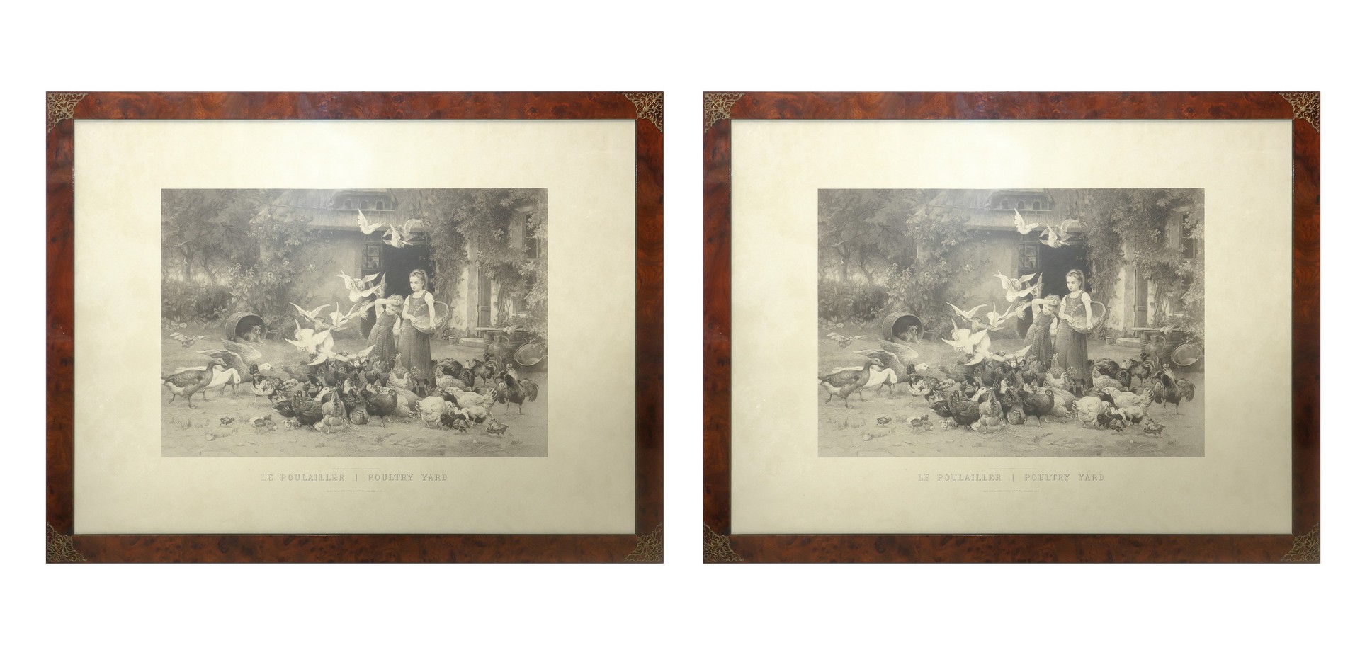 Pair of lithographs, Le Poulailler and Grande Representation
