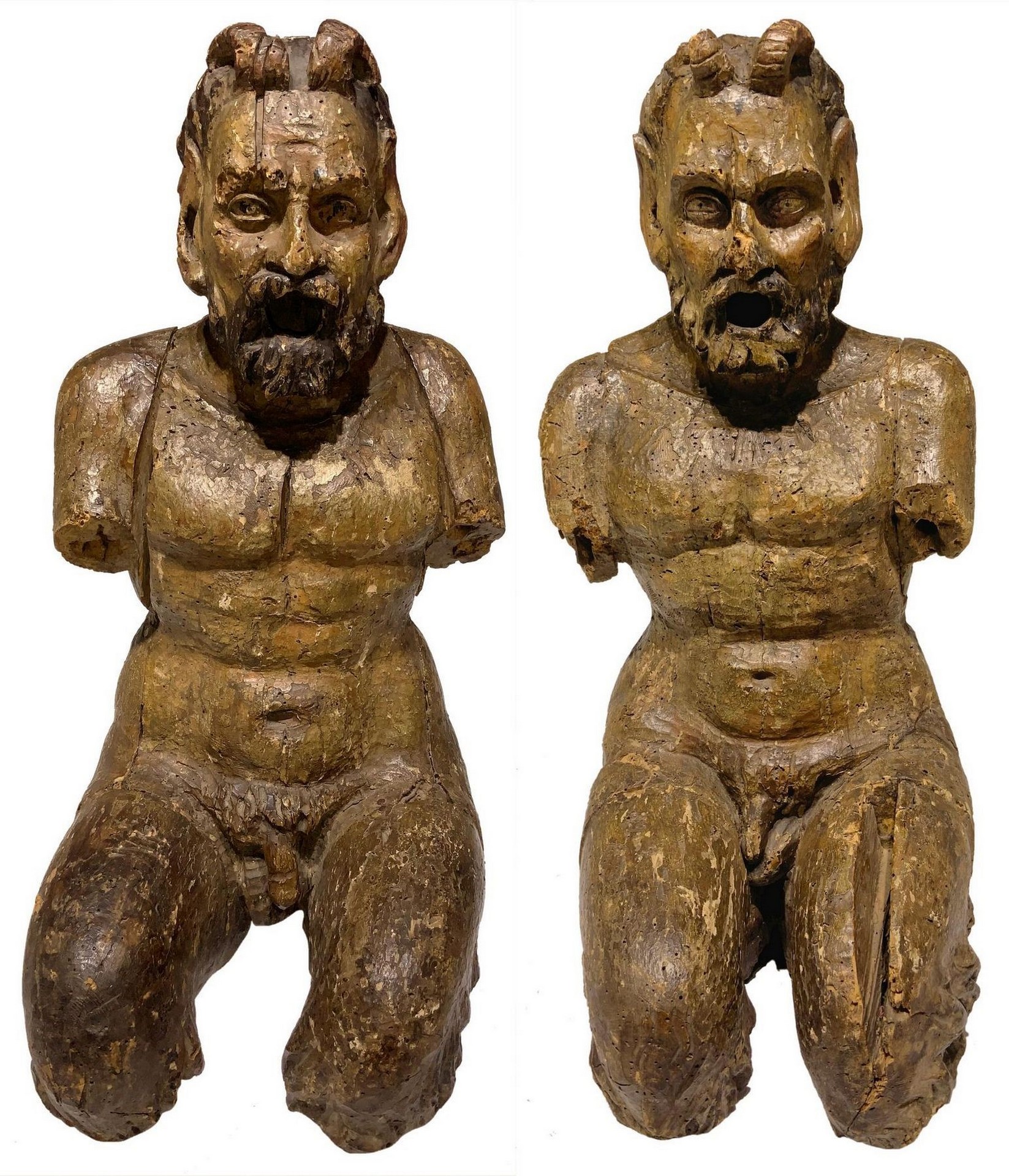 Pair of Satyrs, XVI century - Image 2 of 8