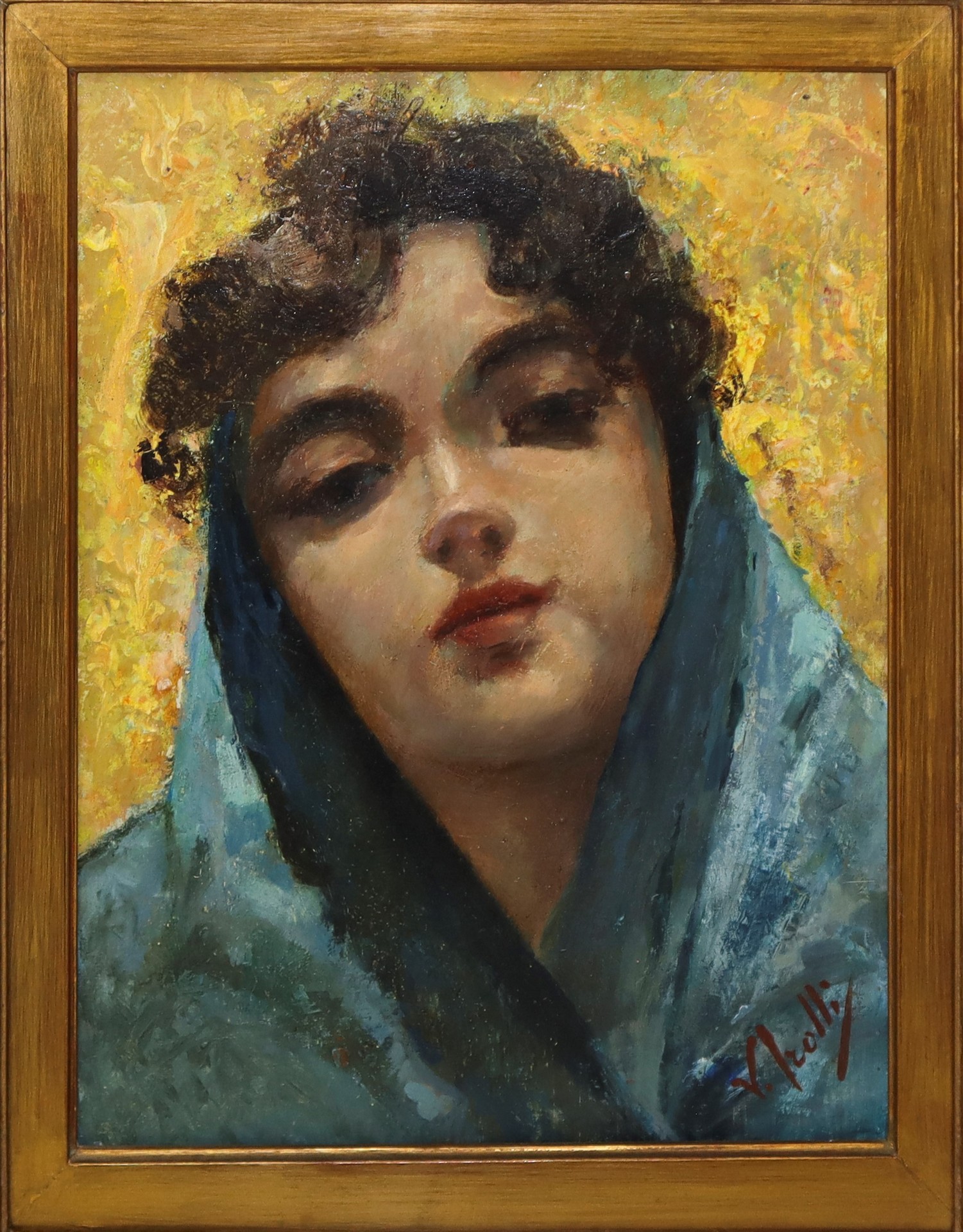Vincenzo Irolli (Napoli 1860-Napoli 1949) - Head of a girl, 20th century - Image 2 of 5