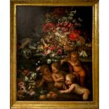 Mario de' Fiori Mario Nuzzi (attribuito_a) (Roma 1603-Roma 1673) - Triumph of flowers with fruit, g