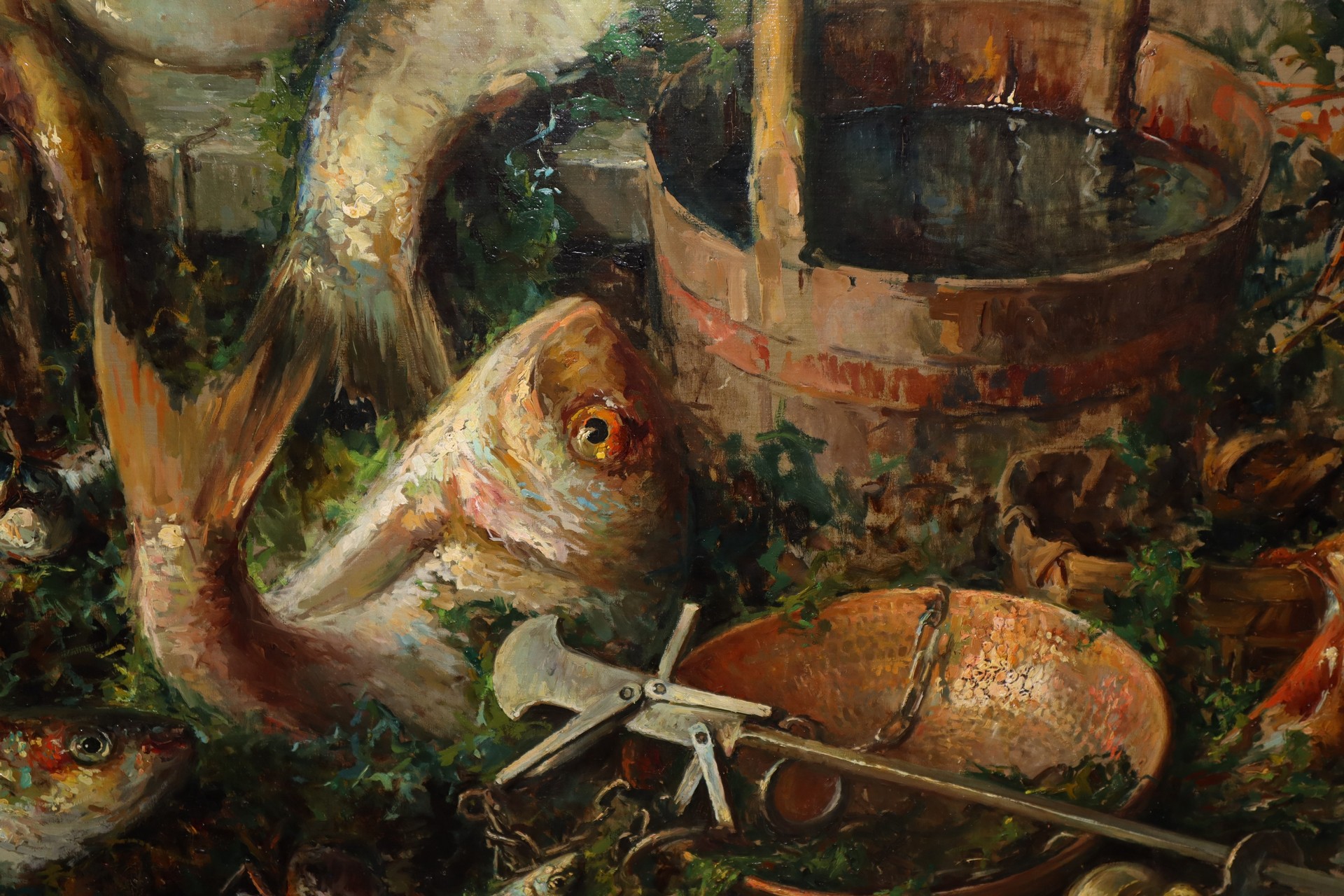 Vincenzo Irolli (Napoli 1860-Napoli 1949) - Still life of fish - Image 3 of 6