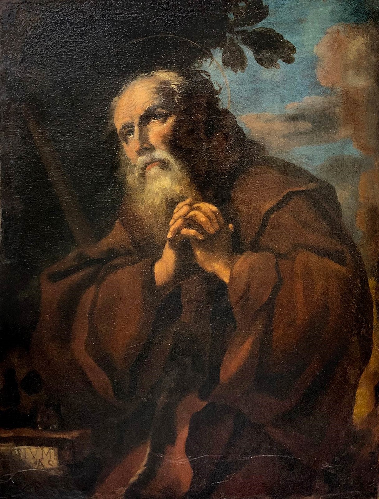 Francesco Fracanzano (attribuito a) (Monopoli 1612-Napoli 1656) - Saint Francis of Paola in prayer