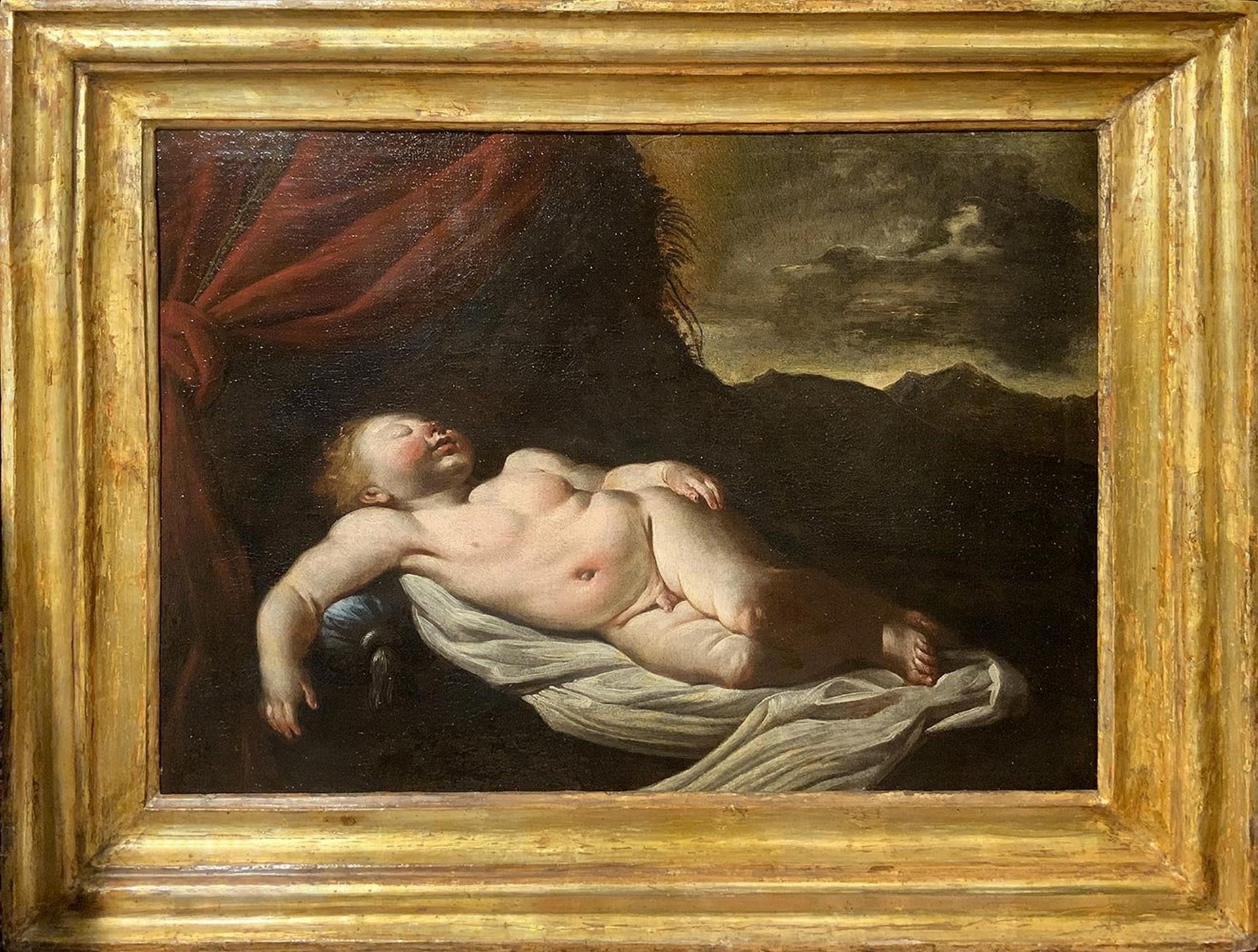 il Genovesino Luigi Miradori (attribuito a) (Genova 1605 circa-Cremona 1656 circa) - Sleeping child