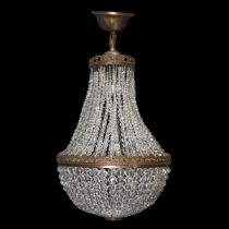 Edward pendant chandelier, with crystal prisms, Early 20th century