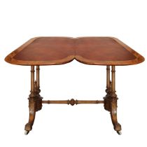 Oval briar game table, Late 19th century
