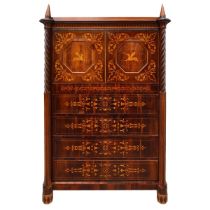 Chiffonier inlaid in rosewood, 1820