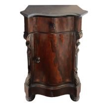 * Rosewood bedside table with marble on the top
