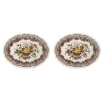 Mason’s Patent Ironstone C.J. Mason & Company (1813) - Pair of oval plates with floral decoration