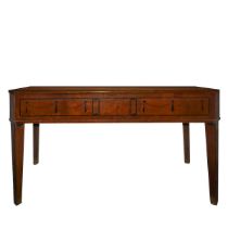 Louis XVI console, in mahogany feather wood, 18th century