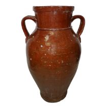 Jug with handles, brown glazed, Southern Italy, late 19th century/20th century