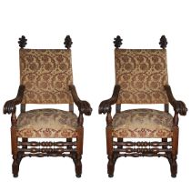 Pair of wooden armchairs, Louis XV