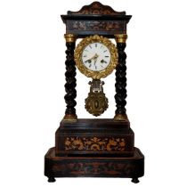 Carlo X pendulum table clock, 19th century, c.1820
