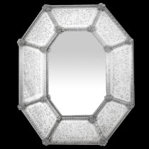 Octagonal Murano glass mirror, Early 20th century