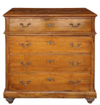 Solid walnut chest of drawers, nineteenth century