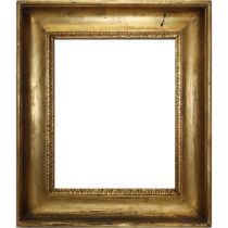 Half-cane frame in gilded leaf wood, Sicily, 19th century