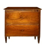 Small chest of drawers with two drawers in walnut, 18th/19th century