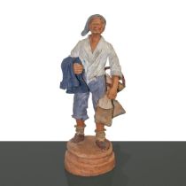 Bongiovanni Vaccaro (Caltagirone 1807-Caltagirone 28 novembre 1889) - Polychrome figurine of Calta