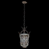 Lantern in iron and bubble Murano glass