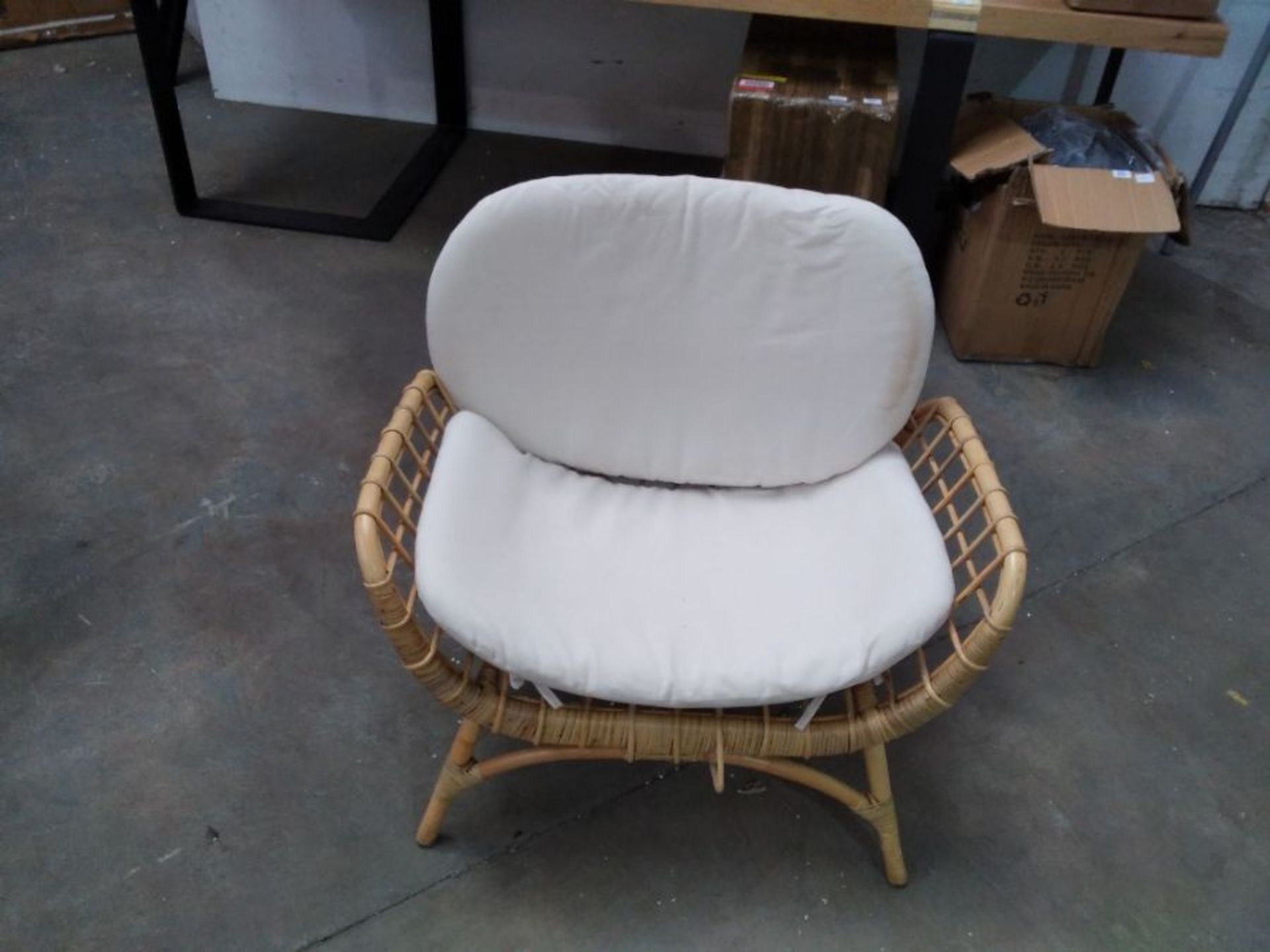 Bay Isle Home,Frytown Garden 1 Rattan Chair with Cushions (U004105426) RRP -£329.99 (27536/20 -