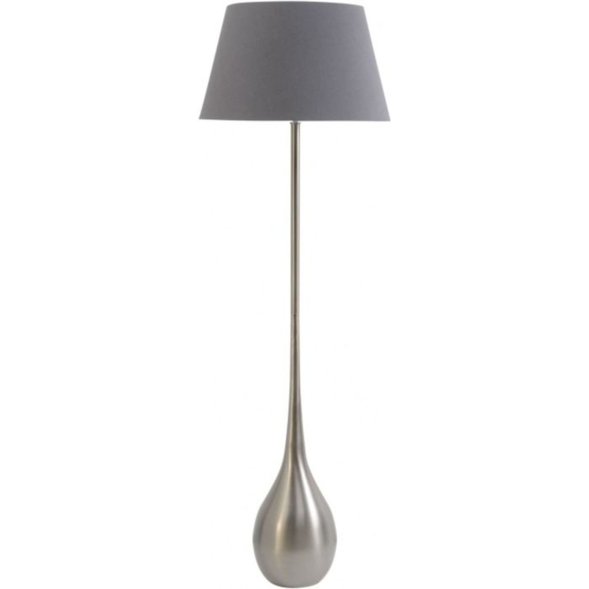 Satin Grey Lampshade (SHADE ONLY) (BOXED, RETURN, NOT CHECKED)(466/2 -701153sp1)