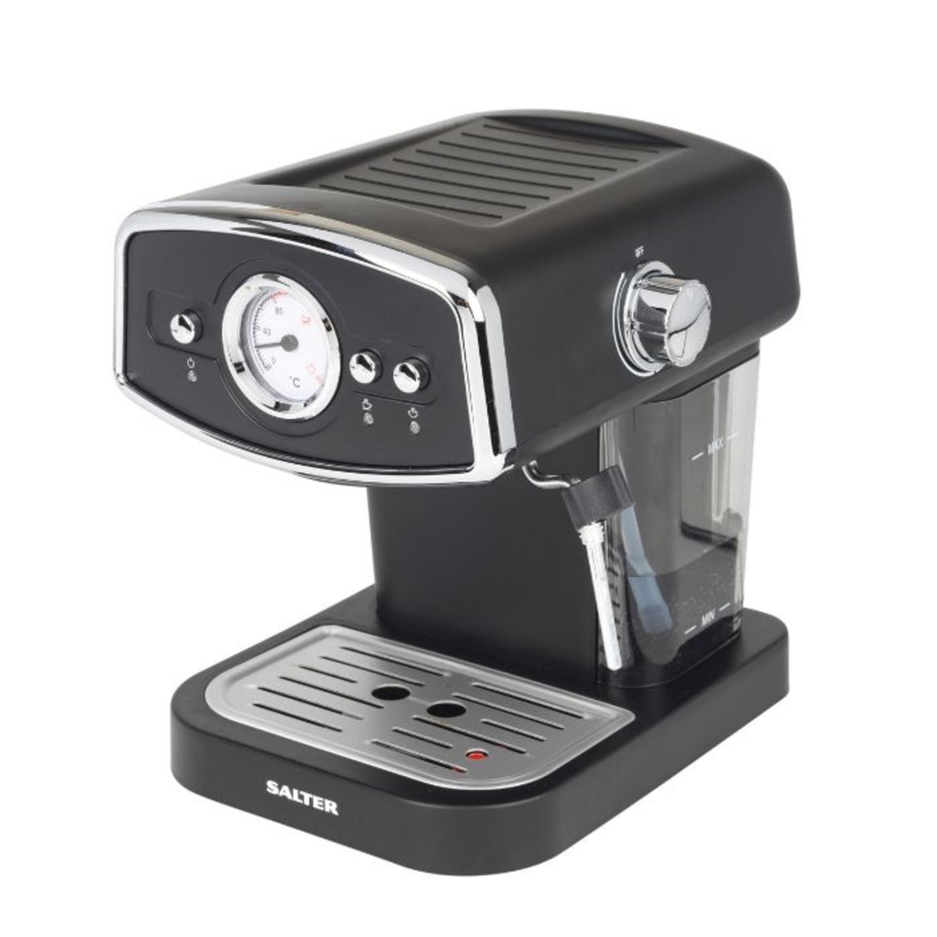 Salter, Salter Barista Espresso & Coffee Machine (BLACK & CHROME FINISH) (NOT CHECKED, NOT TESTED) -