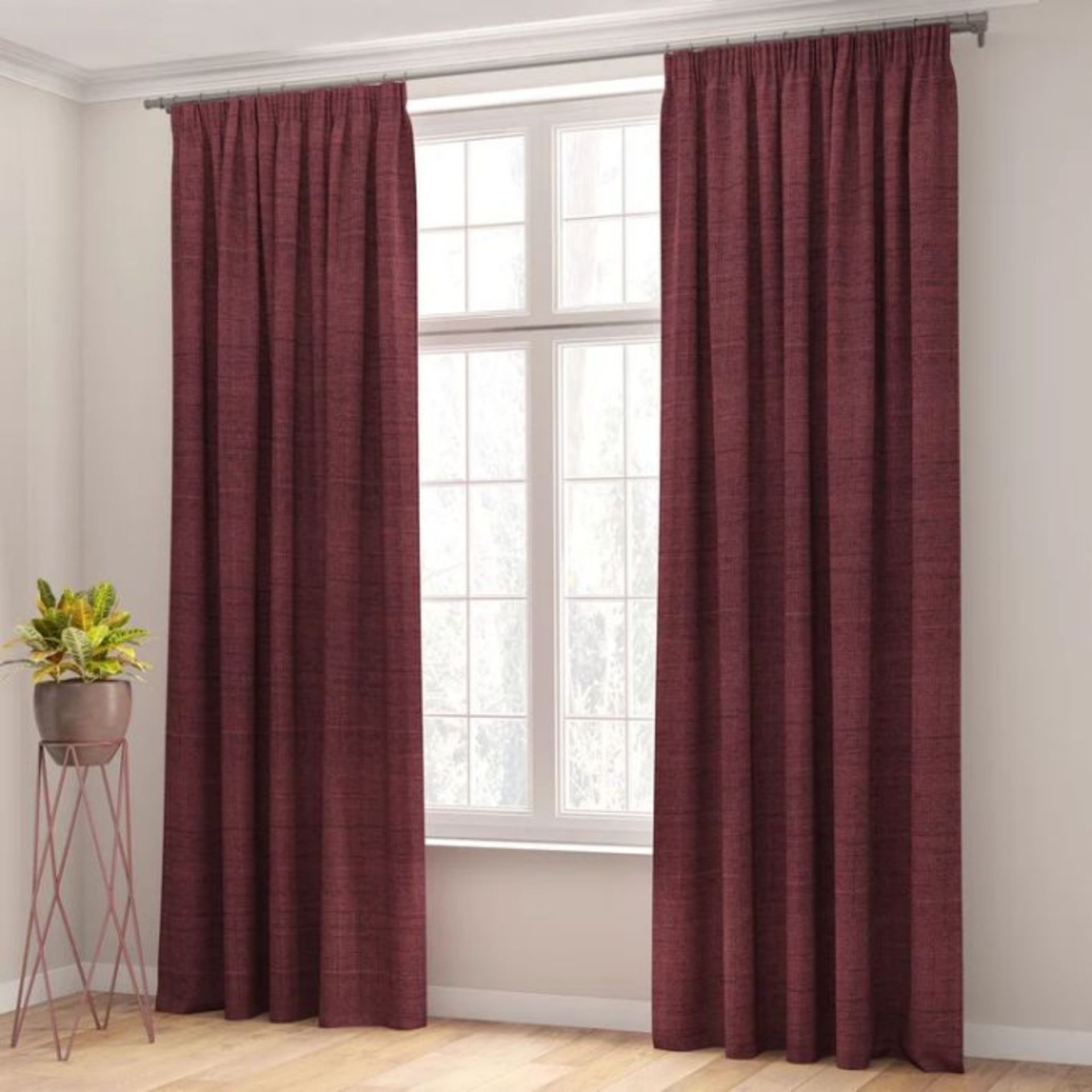 ClassicLiving, Shillings Blackout Thermal Curtains (BURGUNDY) (168 W x 183 D cm) - RRP £20.99 (