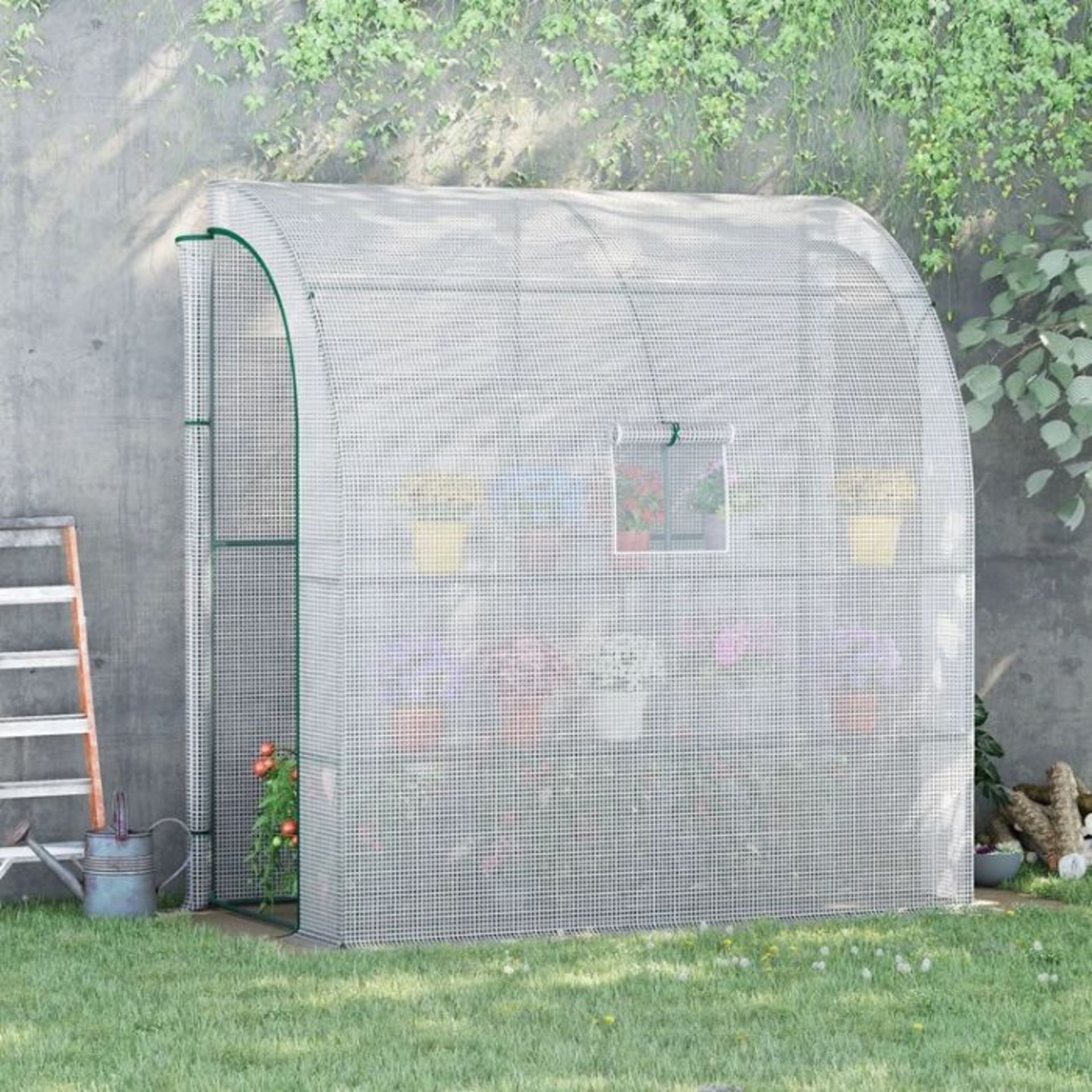 Dakota Fields , Oumar 6.6ft W x 3.3ft D Mini Greenhouse (WHITE) (213cm H X 200cm W X 100cm D) ( - Image 2 of 2