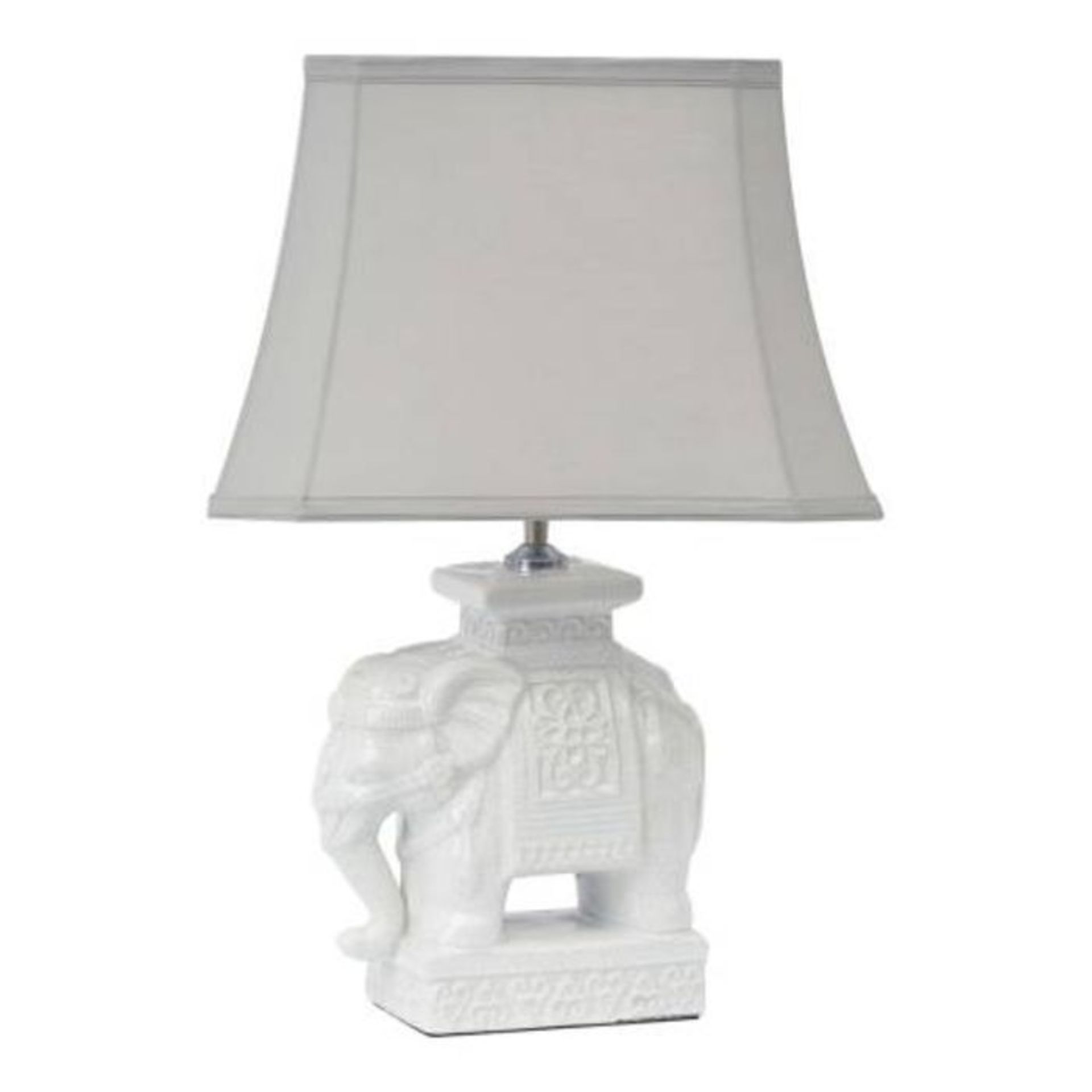 Set of 5 Elephant Ceramic Lamp Shade (GREY) (36 x 24 cm) (SHADE ONLY NO BASE INCLUDED) (460/14 -3379