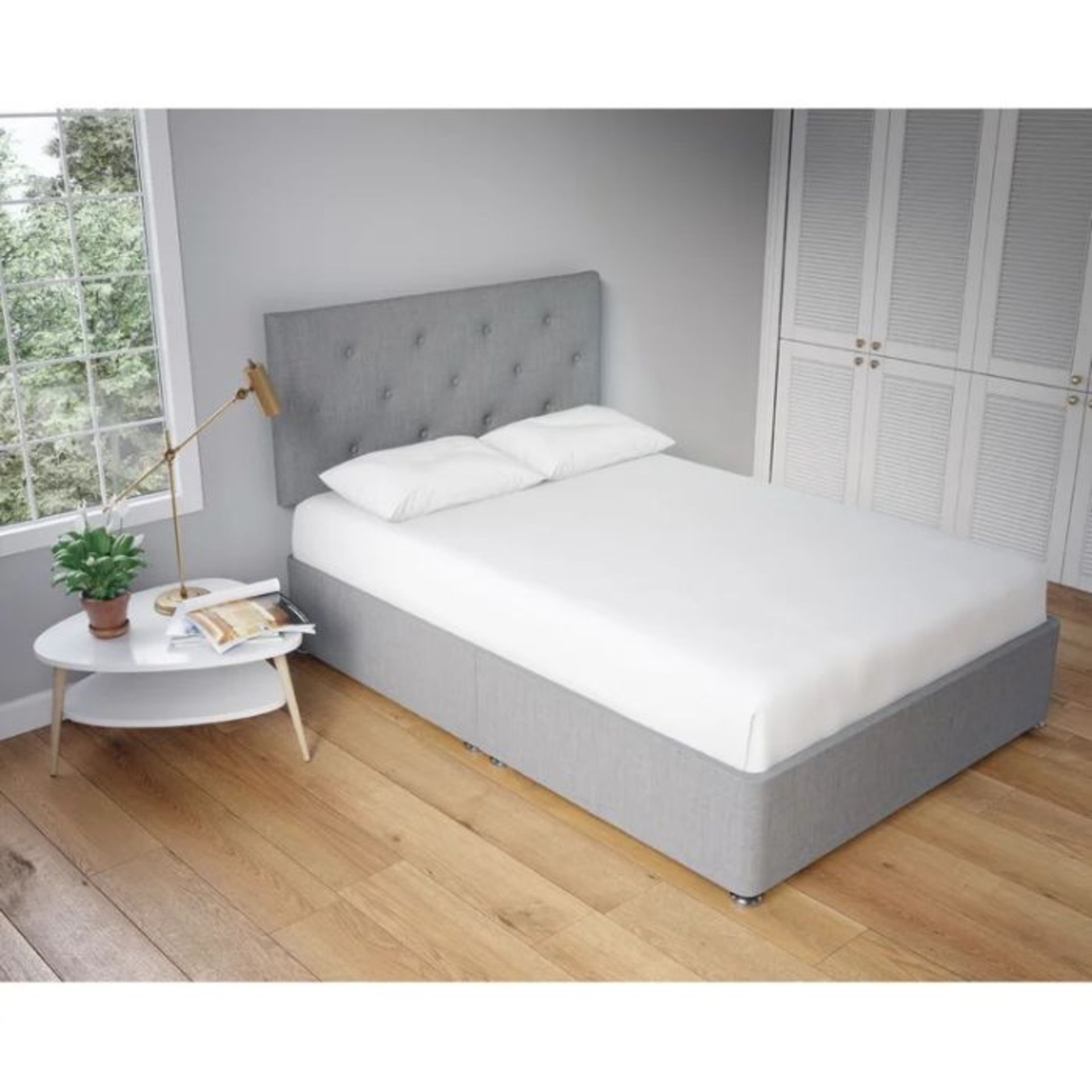 Symple Stuff, Lyme 136 Thread Count 100% Cotton Fitted Sheet (WHITE) (SIZE UNKNOWN) - RRP £31.99 (
