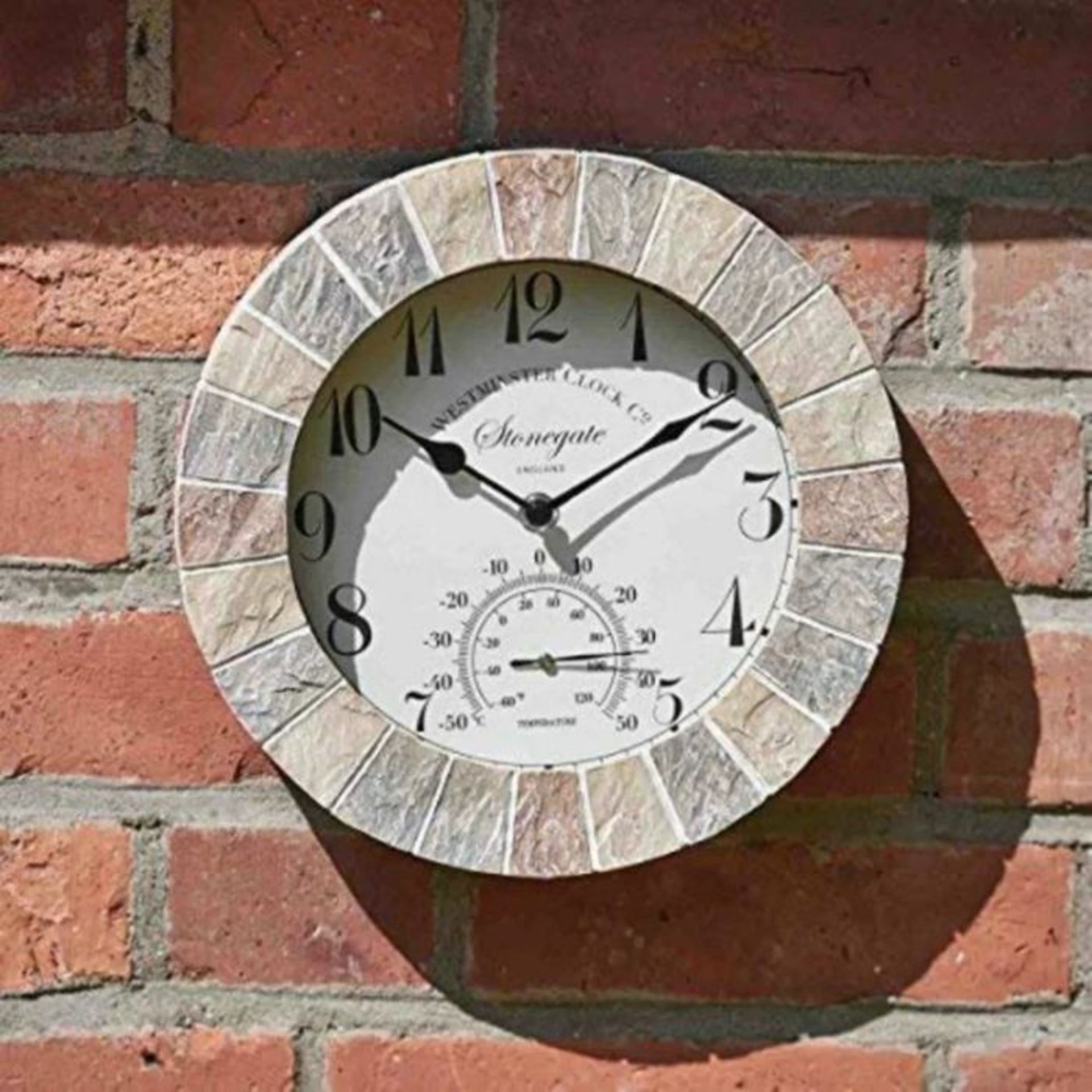 Alpen Home, Banks Outdoor & Indoor 30cm Silent Wall Clock (GREY FINISH) - RRP £44.99 (GDML1118 -