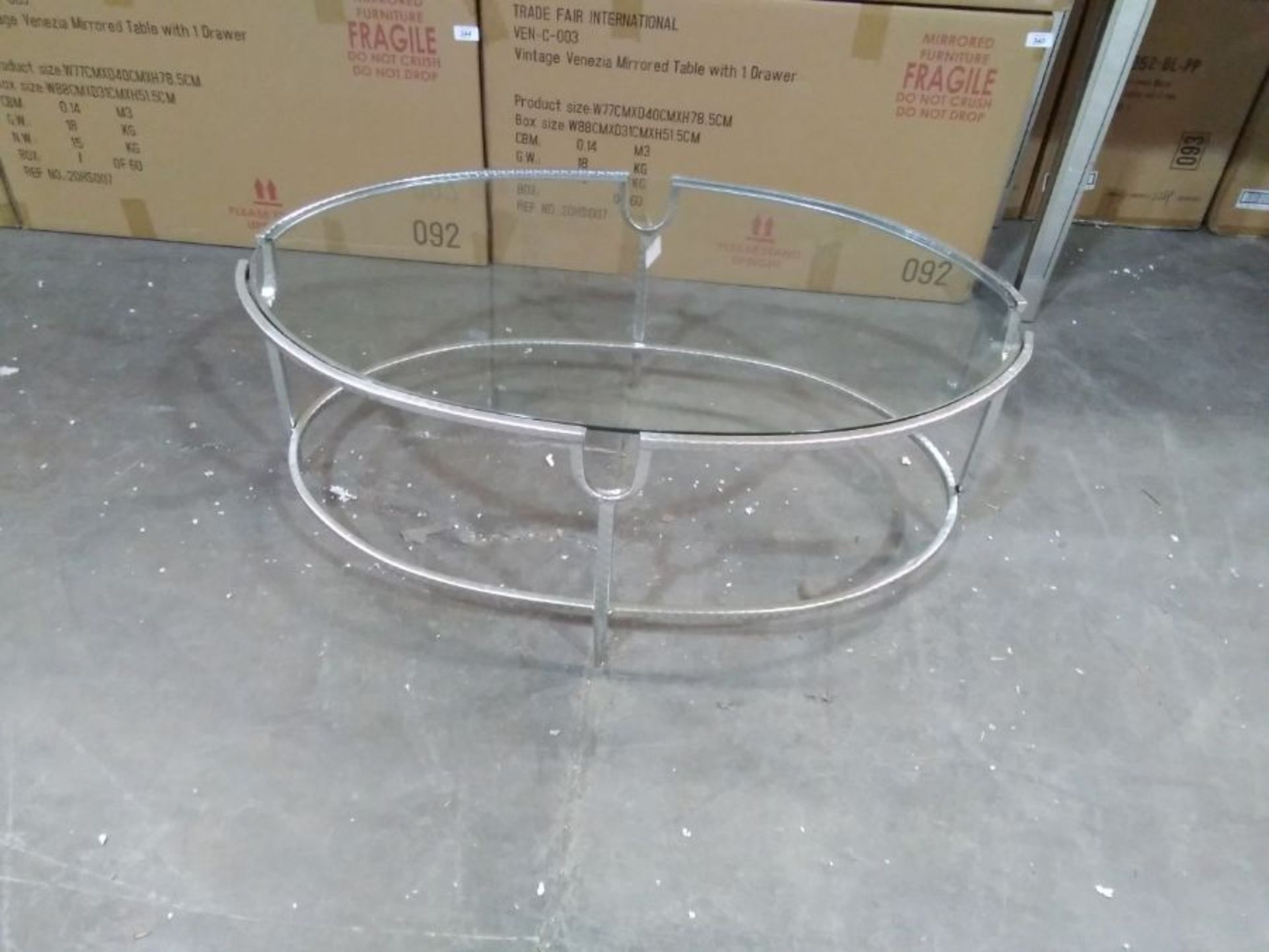 PARISEENE SILVER GILT LEAF COFFEE TABLE (BOXED NOT - Image 2 of 2